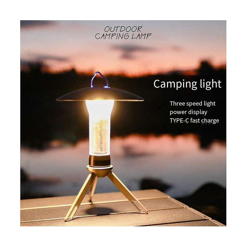 Multifunctional Camping Lamp Portable Outdoor Camping Lamp USB Charging Tripod Bracket Detachable Ou