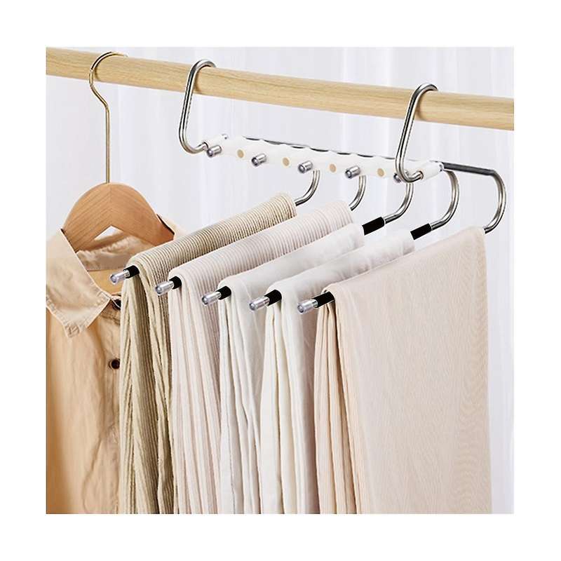 Multi-functional Anti-skid and Anti-tilt Stainless Steel Trouser Rack Multi-layer Seamless Trouser R