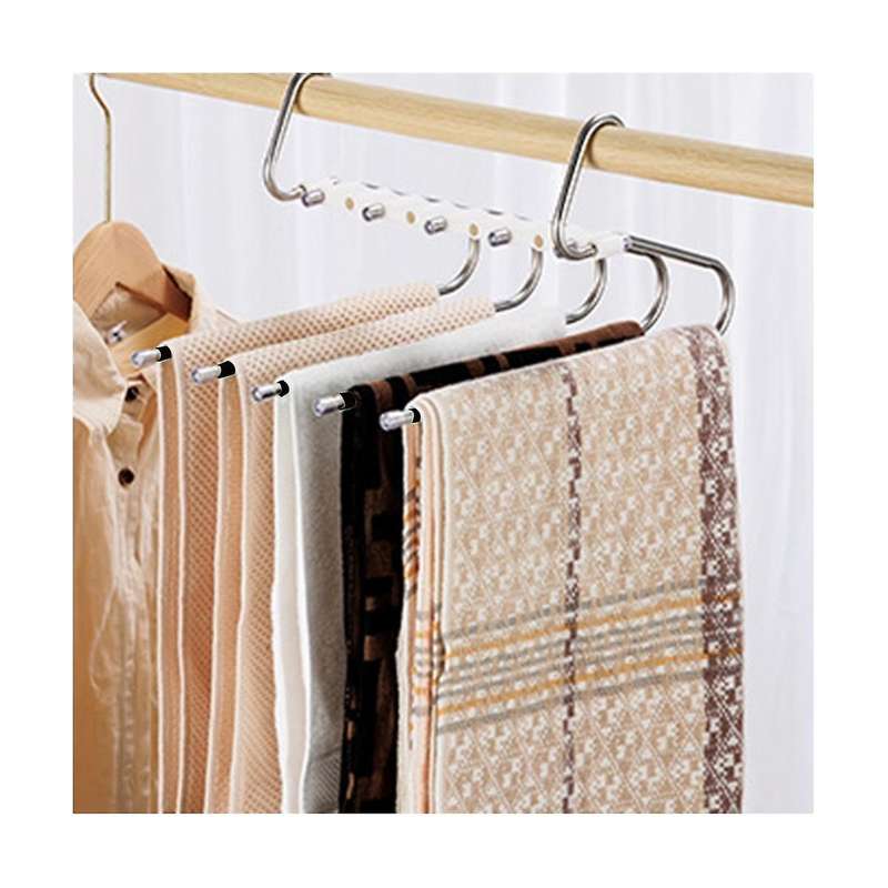 Multi-functional Anti-skid and Anti-tilt Stainless Steel Trouser Rack Multi-layer Seamless Trouser R