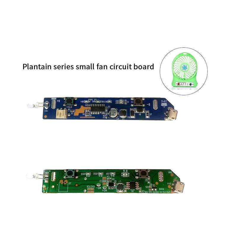 Multifunctional Banana Fan Usb Rechargeable Mini Fan Pcba Mini Fan Circuit Board Three Gears with L