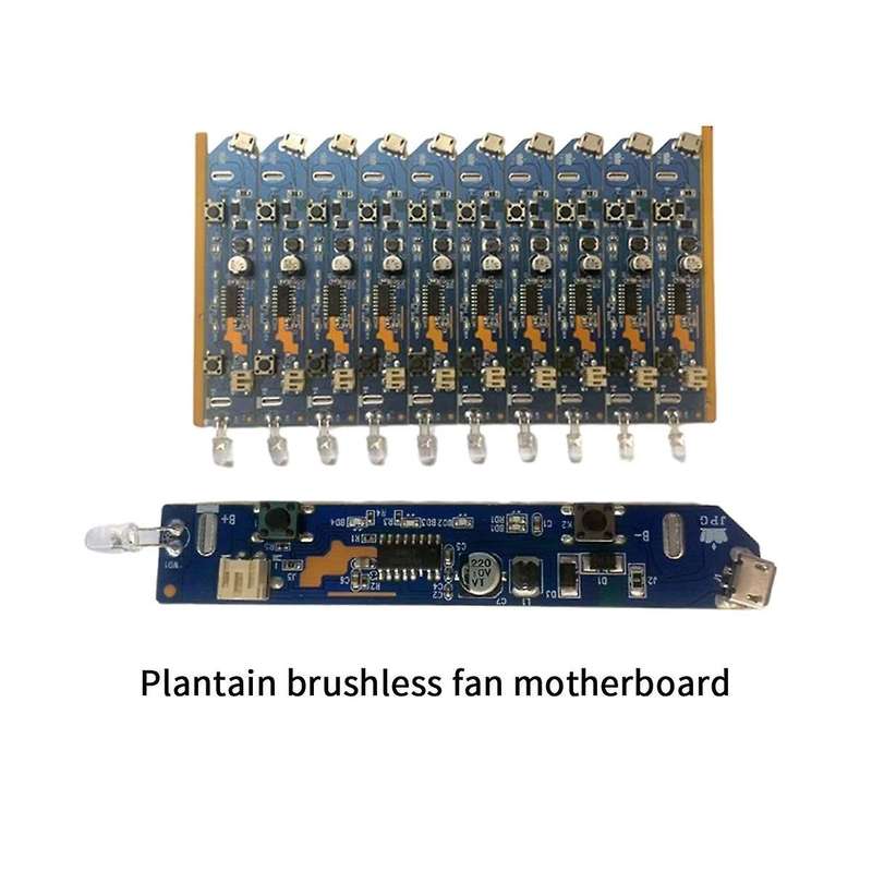 Multifunctional Banana Fan Usb Rechargeable Mini Fan Pcba Mini Fan Circuit Board Three Gears with L
