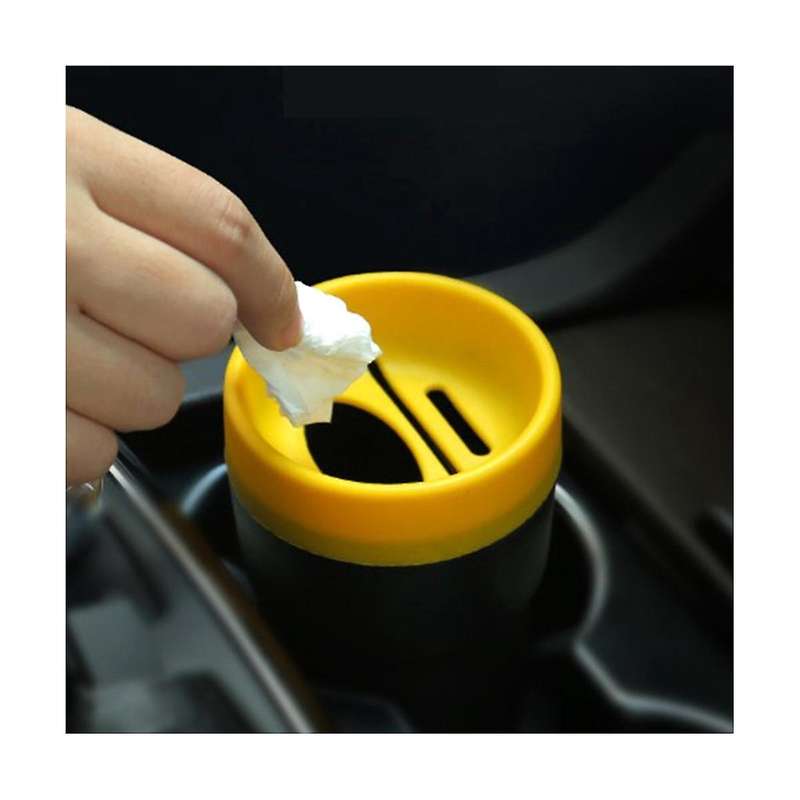 Multifunctional Car Storage Bucket Car Trash Can Coin Box Tissue Box Card Inserter Car Interior Acce