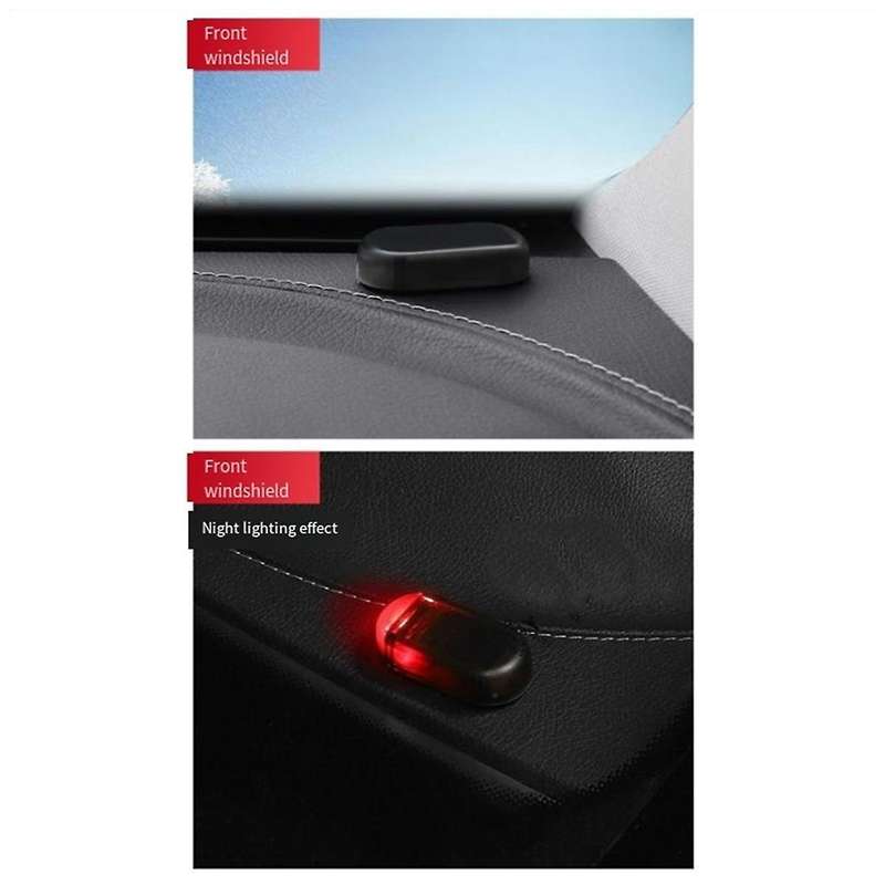 Multifunctional Car Solar Anti-Theft Light Analog Warning Flashing Light Alarm LED Car Sensor Lights