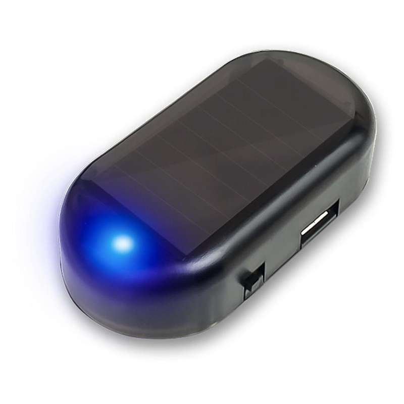 Multifunctional Car Solar Anti-Theft Light Analog Warning Flashing Light Alarm LED Car Sensor Lights