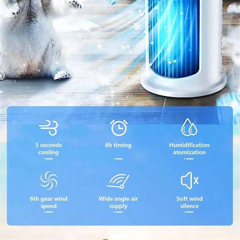 Multifunctional Desktop Fan Mini Evaporative Cooler Portable Adjustable Fan Cool Mist Humidifier