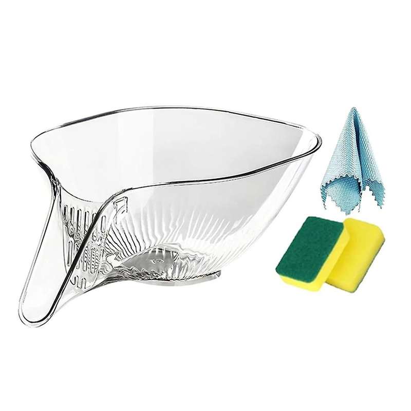 Multi-functional Drain Basket, Drainage Basket Funnel, Kitchen Plastic Drainer Food Basket, Plastic