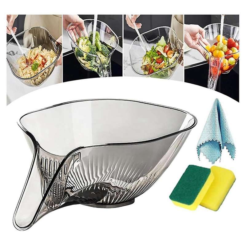 Multi-functional Drain Basket, Drainage Basket Funnel, Kitchen Plastic Drainer Food Basket, Plastic