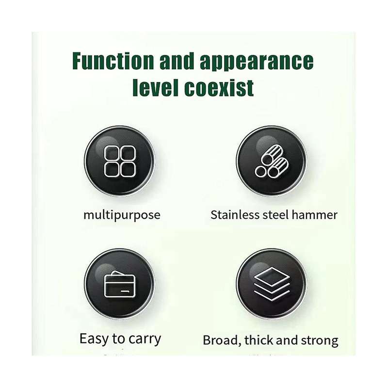 Multifunctional Hammer Aluminum Alloy Handle Stainless Steel Hammer Camping Tent Canopy Nail Puller