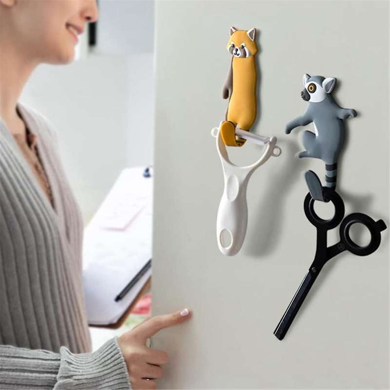 Multifunctional Hook Door Key Animal Key Decorative Jungle Wall Cartoon Murals Hooks