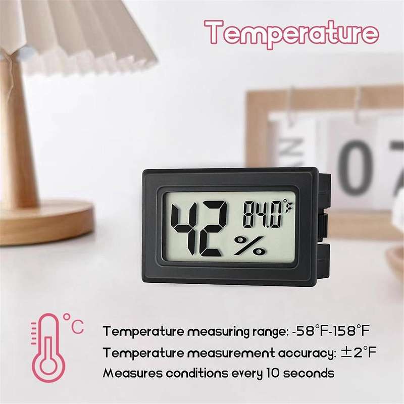 Multifunctional Indoor Digital Thermometer Hygrometer - 3 Pack, Humidity Meters Gauge with Built-In