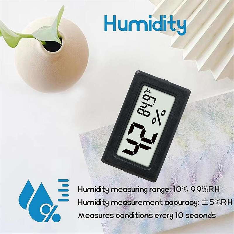 Multifunctional Indoor Digital Thermometer Hygrometer - 3 Pack, Humidity Meters Gauge with Built-In