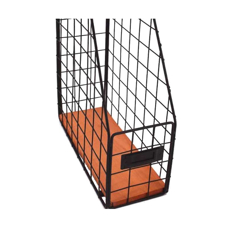 Multifunctional Office Desktop Oblique File Storage Rack Wrought Iron Storage