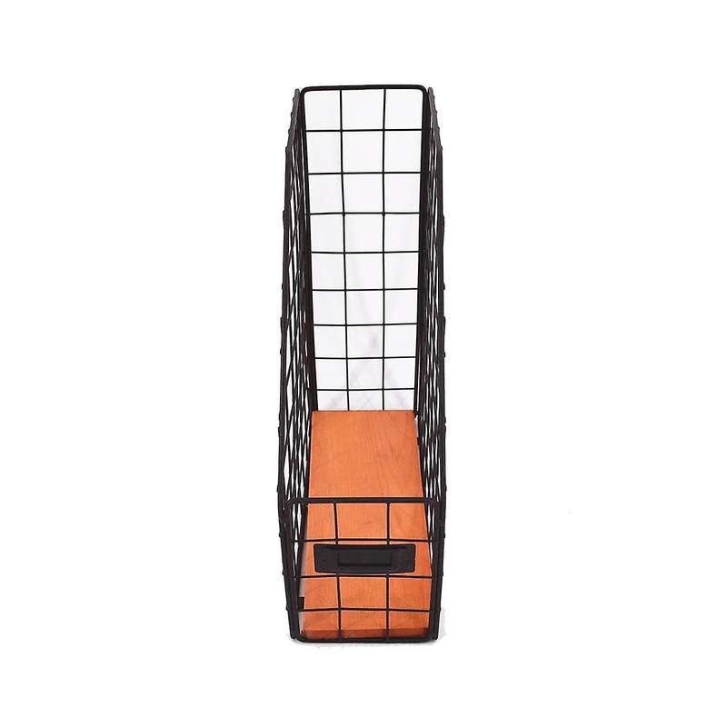 Multifunctional Office Desktop Oblique File Storage Rack Wrought Iron Storage