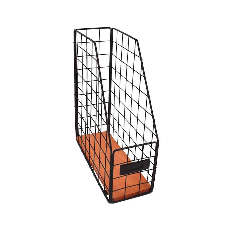 Multifunctional Office Desktop Oblique File Storage Rack Wrought Iron Storage