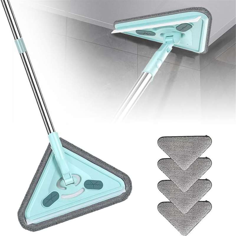 Multifunctional Mop, 360 Rotatable and Adjustable Cleaning Mop, Wet and Dry Triangle,