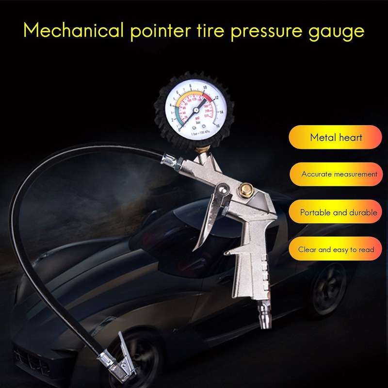 Multifunctional Mechanical Tire Pressure Gauge, High-Precision Tire Pressure Inflation and Deflation