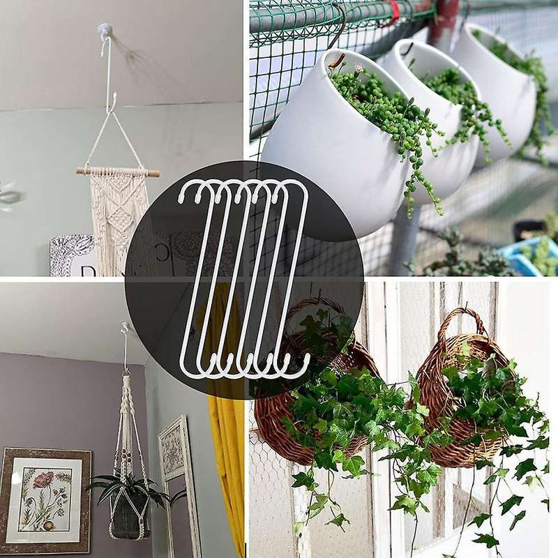 Multifunctional Metal S Hook for Kitchen Suspension White