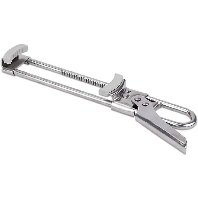 Multifunctional Stainless Steel Can Opener with Non- Rubber Pad, for Weak Hands, Seniors and Kids