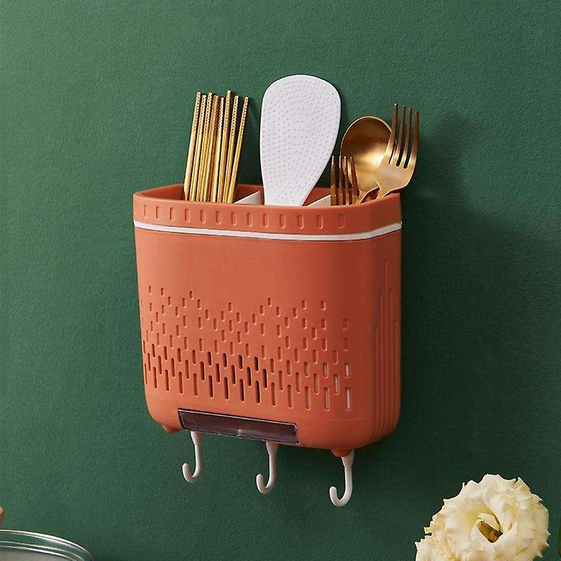 Multifunctional Rack Knife Holder, Drain Storage Box, Spoon and Fork Rack,c