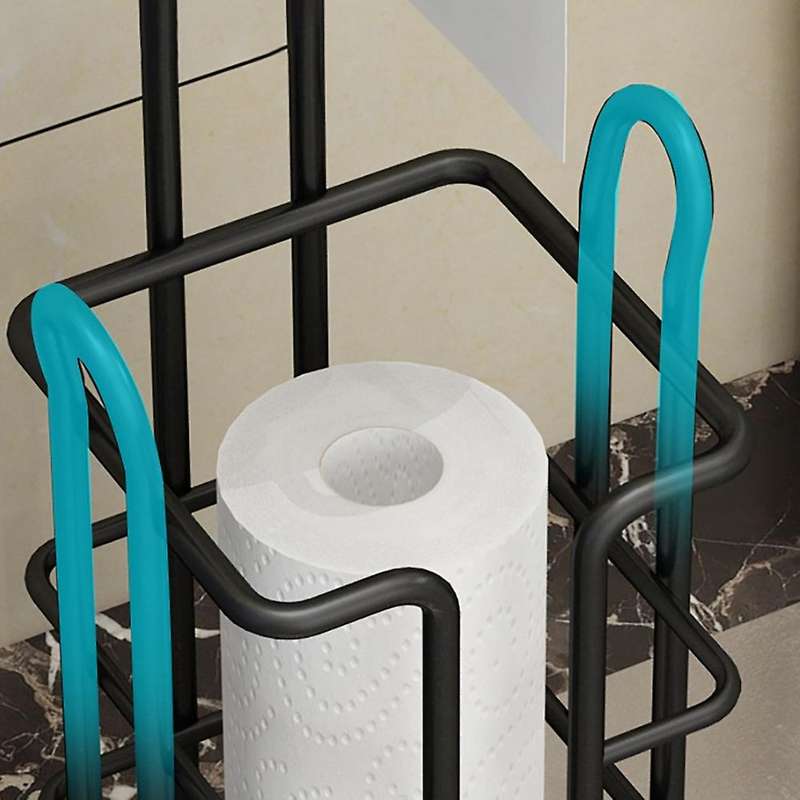 Multi-functional Toilet Paper Roll Tissue Holder Stand Bathroom Free Standing Storage Bathroom Acce