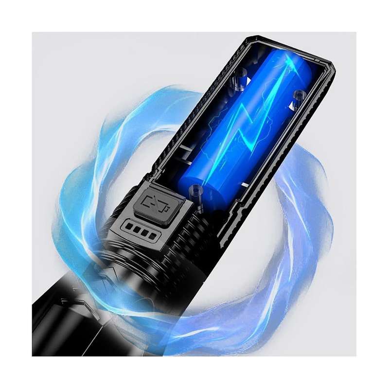 Multifunctional Strong Light Flashlight Car Safety Hammer Usb Rechargeable Fire Emergency Signal La