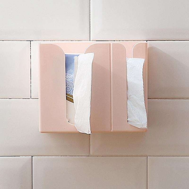 Multifunctional Wall-Mounted Tissue Box Perforated Free Toilet Paper Holder Bathroom Shelf Kitchen