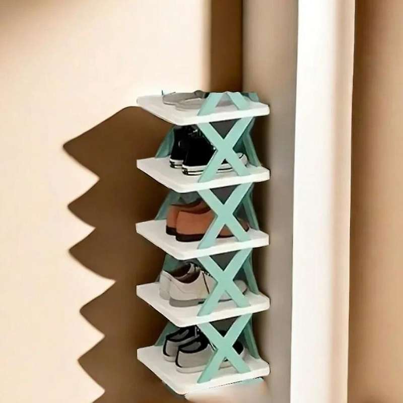Multi-Layer Shoe Storage Rack, DIY Space-Saving Stackable Shoe Rack, Removable Storage Cabinet Shoe