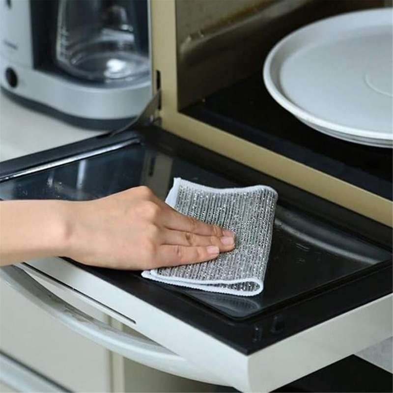 Multi-Purpose Wire Dishcloth, Scrubbing Wire Dishcloth, Wet and Dry Tableware Kitchen Cleaning Cloth