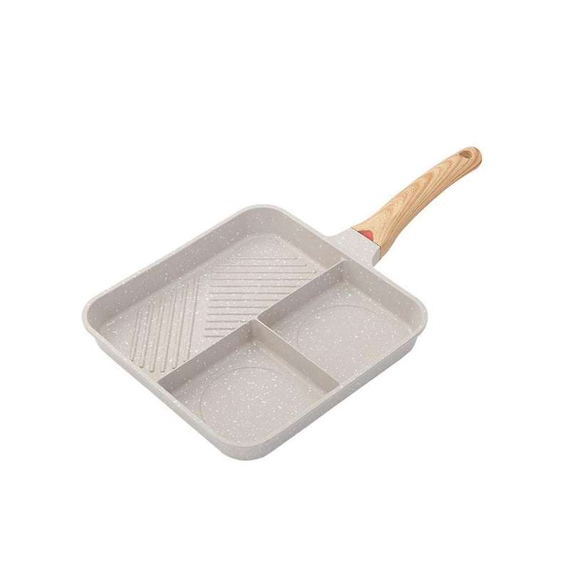 Multipurpose Durable Fried Egg Fry Pan 3-in-1 Steak Breakfast Fry Pan Cooking Pan Kitchen Utensils