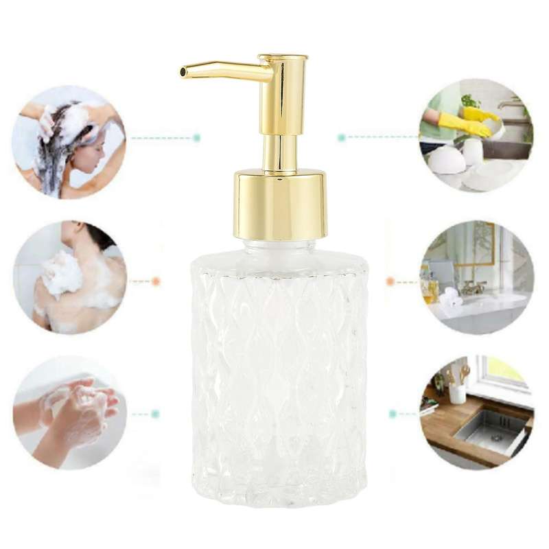 Multipurpose Mesa Soap Dispenser Easy to Clean Glass Soap Pump Dispenser Perfect for Kitchen and Ba