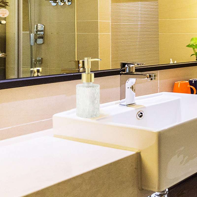 Multipurpose Mesa Soap Dispenser Easy to Clean Glass Soap Pump Dispenser Perfect for Kitchen and Ba