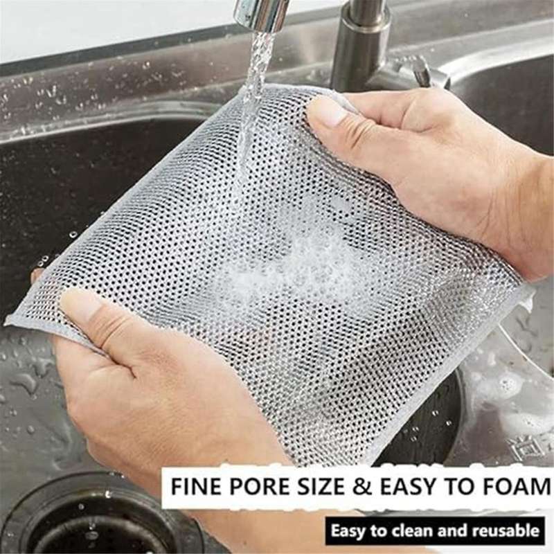 Multipurpose Dishwashing Rags for Wet and Dry, Non-Scratch Scrubbing Dishcloth Rags