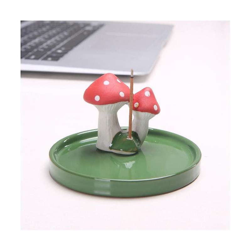 Mushroom Incense Holder, Handmade Ceramics Art Craft Ceramics Incense Burner Meditation Home Decor A
