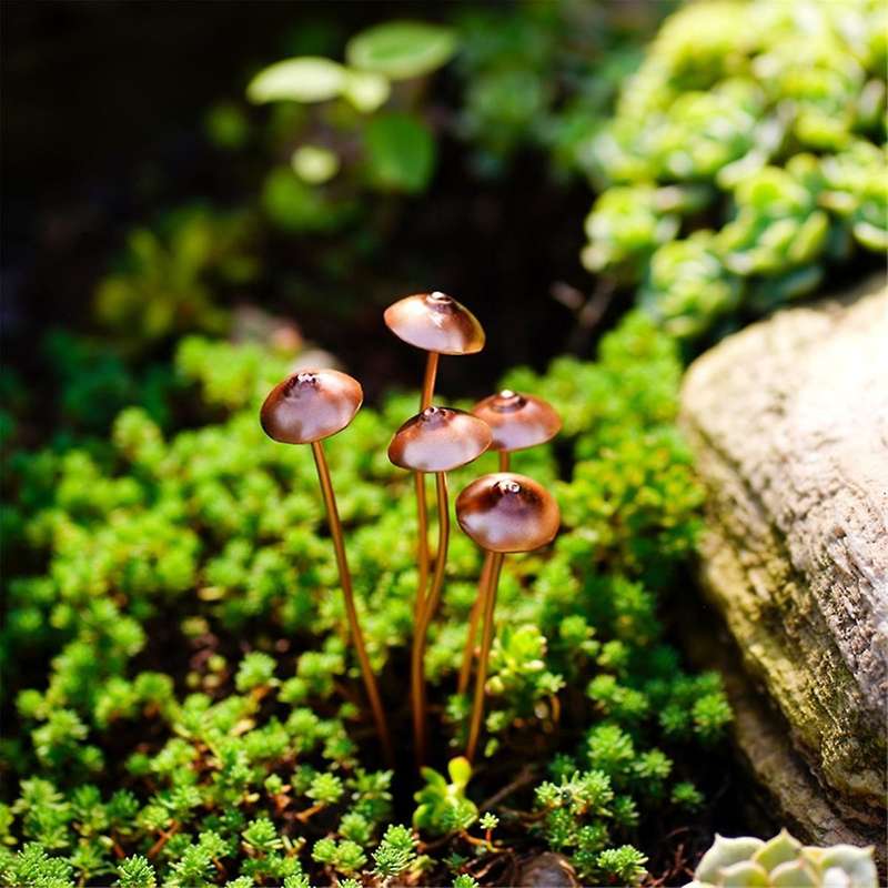 Mushroom Metal Decorative Garden Stakes Perfect for Outdoor Spring Decor and Adding to Your Metal Fl
