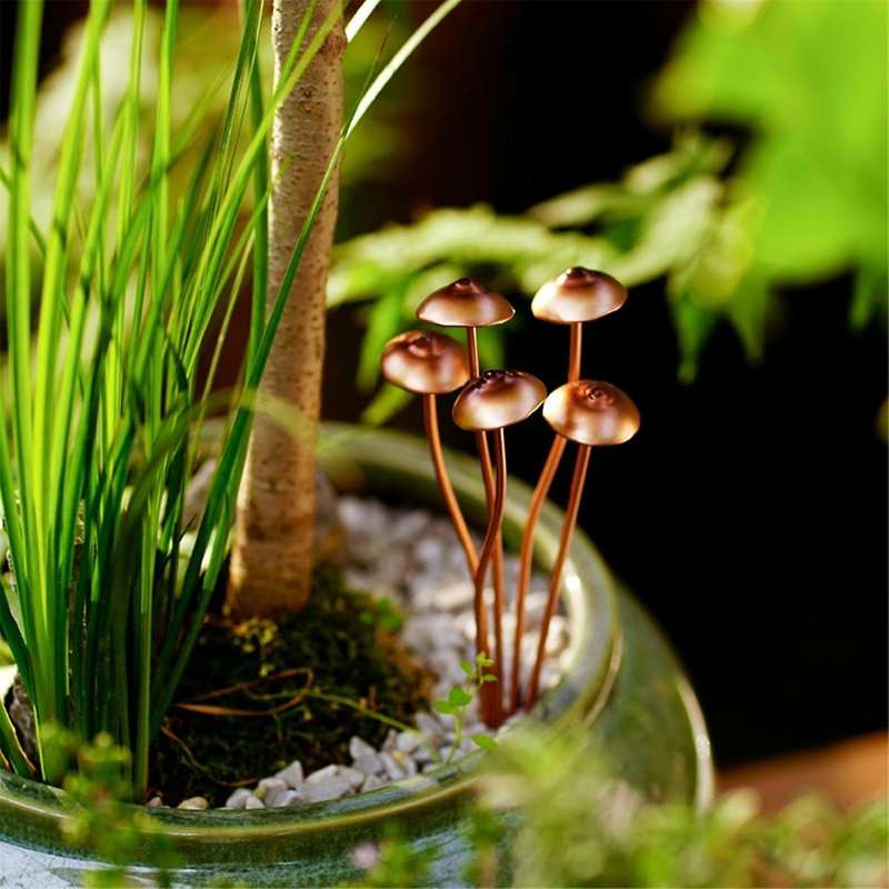 Mushroom Metal Decorative Garden Stakes Perfect for Outdoor Spring Decor and Adding to Your Metal Fl