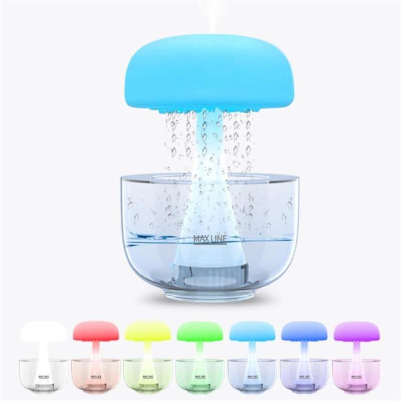 Mushroom Humidifier with Jelly Fish Light Lamp - Night Light, Rain Sounds, White Noise Diffuser - 24