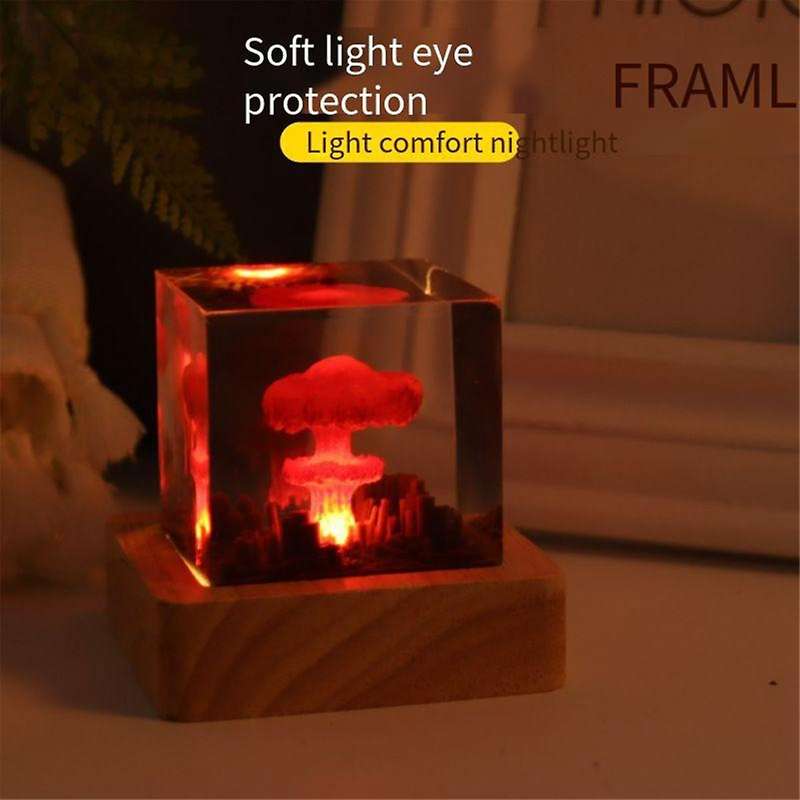 Mushroom Cloud Nuclear Explosion Lamp,atomic Bomb Model Atmosphere Lamp Decoration Gifts for Kids