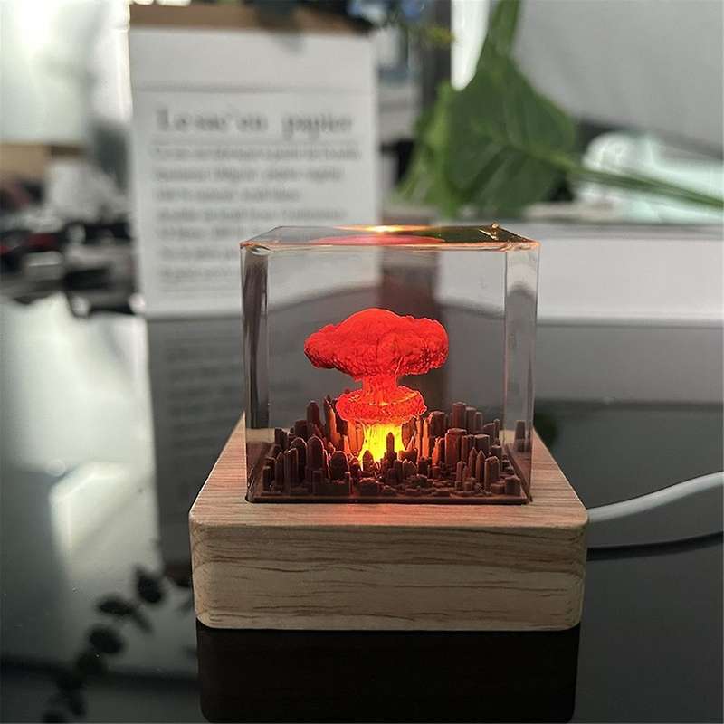 Mushroom Cloud Nuclear Explosion Lamp,atomic Bomb Model Atmosphere Lamp Decoration Gifts for Kids