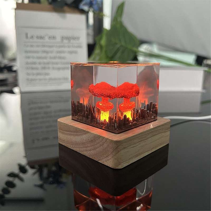 Mushroom Cloud Nuclear Explosion Lamp,atomic Bomb Model Atmosphere Lamp Decoration Gifts for Kids