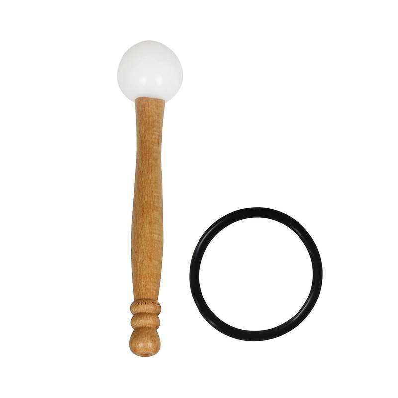 Music Bowl Knock Stick with Rubber Ring Percussion Crystal Bowl Music Bowl Singing Bowl Buddha Sound