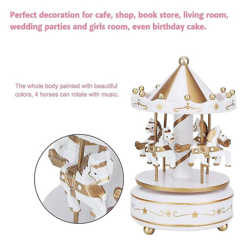 Music Box Merry Go Round Music Box Room Decorations Rotatable Wind Up Music Box Best Gifts Gift For
