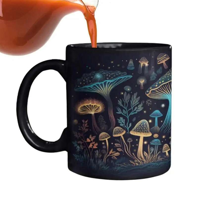 Mushroom Tea Mug 3d Mushrooms Coffee Cups Color Changing Tea Milk Water Cup Birthday Gifts for Women