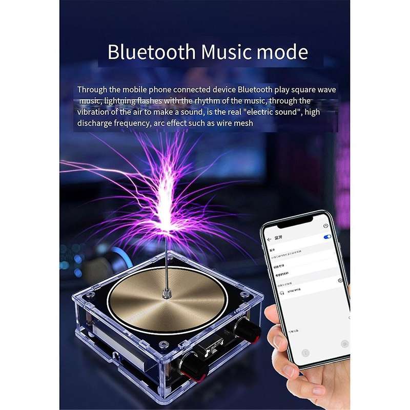 Music Coil Speaker Bluetooth-Compatible Electric Arc Generator Touchable Spark Science Teaching Expe