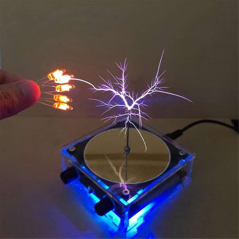 Music Coil Speaker Bluetooth-Compatible Electric Arc Generator Touchable Spark Science Teaching Expe