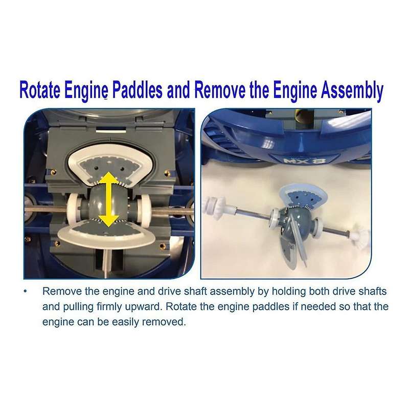 MX6 MX8 MX6EL MX8EL Elite Pool Cleaner Tune-Up Kit with Drive Shaft Assembly R0525100 and Engine Whe