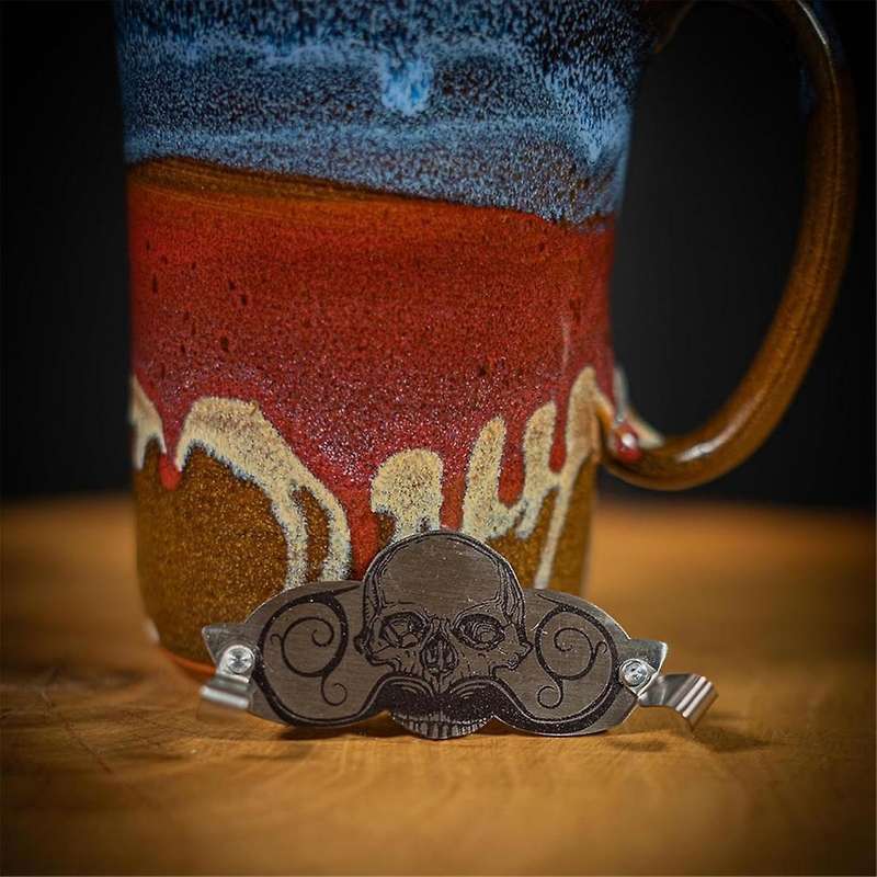 Mustache Guard Moustache Drinking Protector for Coffee Mugs Beer Teacups or Regular Cups By Death Gr
