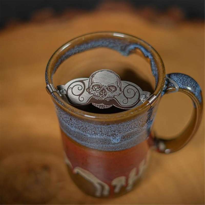Mustache Guard Moustache Drinking Protector for Coffee Mugs Beer Teacups or Regular Cups By Death Gr