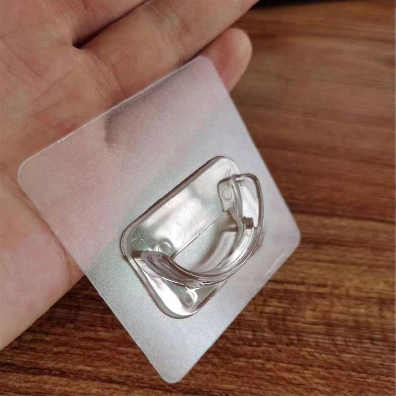 Nail-Free Pole Bracket Shower Holders Retainers Mounts Racks Home Transparent