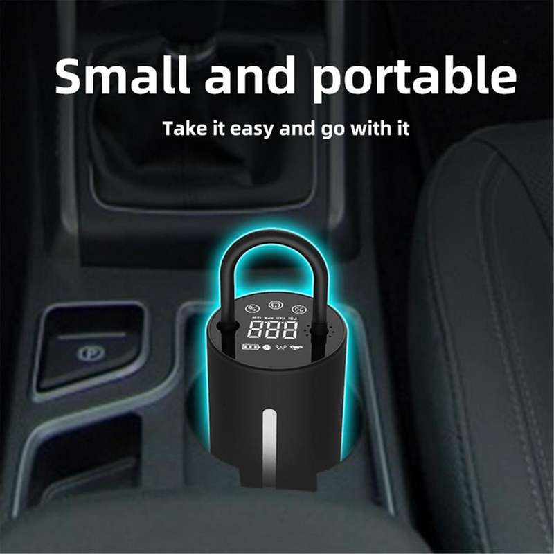N8 Wireless Air Pump, Portable Air Compressor Tire Inflator with Smart Contact LCD Display, for Cars