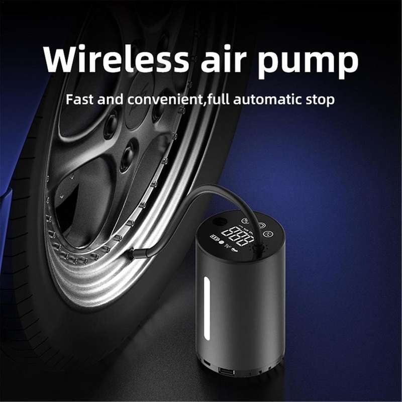 N8 Wireless Air Pump, Portable Air Compressor Tire Inflator with Smart Contact LCD Display, for Cars